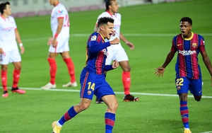 Barcelona 1-1 Sevilla: Coutinho lập công, Barca vẫn phải chia điểm trên sân nhà