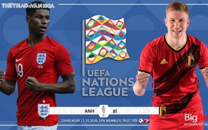 Soi kèo nhà cái. Anh vs Bỉ. Vòng bảng UEFA Nations League. Trực tiếp K+PM, BĐTV