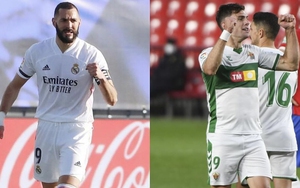 Real Madrid 2-1 Elche: Benzema lập cú đúp, Real Madrid ngược dòng giành 3 điểm