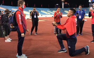 VĐV Việt Nam cầu hôn bạn gái ngay sau khi đoạt HCV SEA Games