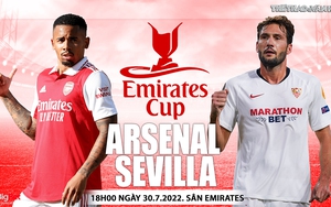 Soi kèo nhà cái Arsenal vs Sevilla. Nhận định, dự đoán bóng đá Giao hữu Hè 2022 (18h30, 30/7)