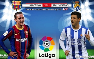 Kèo nhà cái. Soi kèo Barcelona vs Sociedad. BĐTV, SCTV17 trực tiếp bóng đá La Liga (01h00, 16/8)