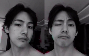 V BTS đứng Top 1 trending toàn cầu sau video... cởi trần với ria mép