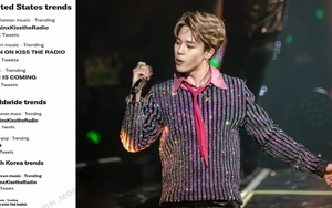 Jimin BTS lên sóng radio thôi cũng lọt Top trending toàn cầu