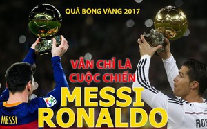 Quả bóng Vàng 2017: Vẫn chỉ là cuộc chiến Messi - Ronaldo
