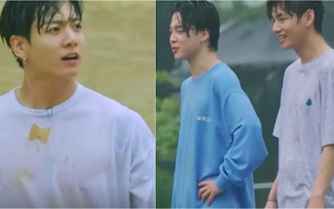 BTS: Jungkook ‘tẽn tò’ đứng dưới mưa chịu thua trước đàn anh V và Jimin