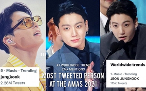 Jungkook lại ‘gây bão’ mạng, có cách chào fan khác hẳn BTS tại thảm đỏ AMA 2021