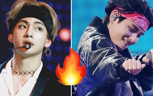 Tại AMA, V lại 'chơi trội', xuất hiện với món đồ độc nhất trong các chàng trai BTS