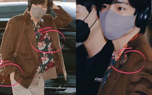 Netizen thi nhau bình luận về gu thời trang của V BTS trên đường đến Las Vegas