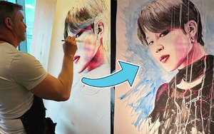 Chân dung BTS tại concert ở Las Vegas của họa sĩ nổi tiếng