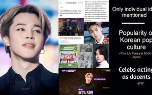 BTS: Danh tiếng Jimin trên truyền thông quốc tế, Jungkook hay V cũng không sánh kịp