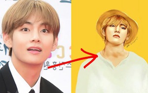 V BTS chết lặng khi ngắm tranh fan vẽ chân dung mình, lập tức mời làm thày