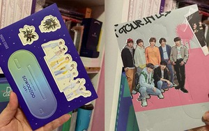 Fan phẫn nộ khi ảnh lưu niệm BTS là hàng tái chế, in trên mặt sau của nhóm nhạc K-pop khác