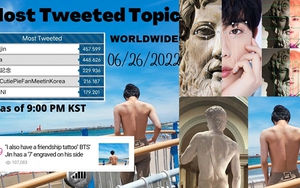 Jin BTS gây 'bão mạng' với ảnh lưng trần ở đảo Jeju