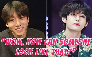 BTS: Ở chung lâu thế mà Jungkook vẫn 'choáng' với visual đỉnh cao của V