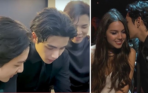 BTS: Phản ứng của Jin và Jimin khi thấy V thì thầm với Olivia Rodrigo