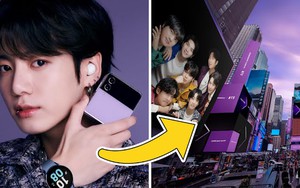 BTS thu hút đám đông ở New York và London với quảng cáo Samsung mới