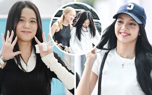 Sau hơn 3 năm, Blackpink lại hút mắt fan với trang phục sân bay trên đường sang Mỹ