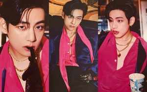 V BTS khiến fan ngất ngây với áo hồng sang chảnh trong ‘Merch Box 8’