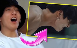 Phản ứng của BTS khi chứng kiến Jungkook… cởi trần hít đất