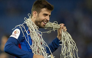 Gerard Pique vẫn ăn mừng đoạt cúp Nhà Vua theo cách... có một không hai