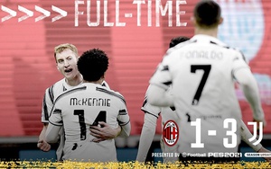 Milan 1-3 Juventus: Chiesa lập cú đúp, Juve chấm dứt chuỗi bất bại của Milan