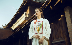 Huyền Lizzie đẹp dịu dàng trong BST mới của NTK Cao Minh Tiến