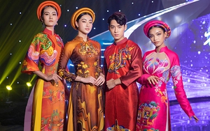 Hoa hậu Lương Thùy Linh cùng dàn thí sinh The Next Face Vietnam diễn áo dài