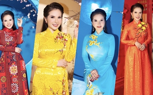 Hoa hậu Lê Thanh Thúy khoe sắc với áo dài rực rỡ