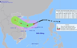 Bão số 6 cách Quảng Bình - Quảng Trị khoảng 260 km