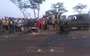 Bình Thuận: Xe máy đối đầu xe jeep, 2 người tử vong tại chỗ