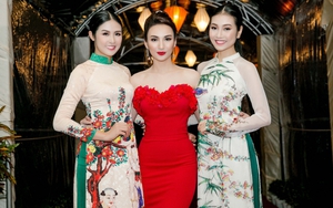 Hoa hậu Ngọc Hân trình diễn áo dài trong buổi tiệc chào mừng APEC