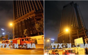 Cháy trên tầng cao tại toà nhà MB Grand Tower 63 Lê Văn Lương