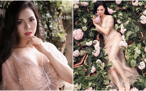 Chịu nắng nóng 39 độ, Lương Nguyệt Anh 'thả dáng' giữa ngàn hoa