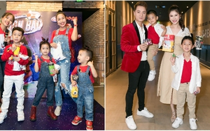 Ốc Thanh Vân đưa 3 con đi xem phim, tái ngộ gia đình Đăng Khôi