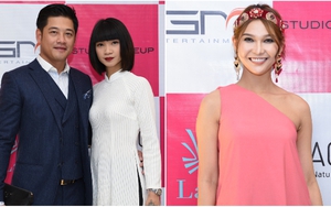 Diễn viên Hải Anh tình tứ ôm eo siêu mẫu Hạ Vy