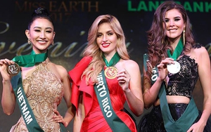 Hà Thu giành giải Đồng phần thi Trang phục Dạ hội ở Hoa hậu Trái đất