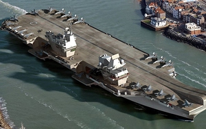 VIDEO: Anh hạ thủy tàu sân bay lớn nhất trong lịch sử