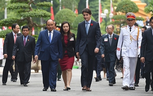 Chùm ảnh: Lễ đón Thủ tướng Canada Justin Trudeau thăm chính thức Việt Nam