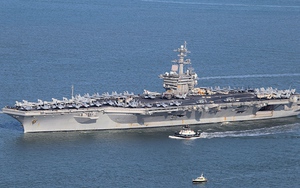 Tàu sân bay Mỹ USS Theodore Roosevelt diễn tập ở Biển Đông