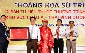 Đón bằng công nhận Di sản tư liệu thế giới 'Hoàng hoa sứ trình đồ'