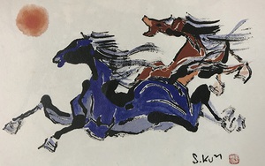 Họa sĩ Hàn Quốc ngưỡng mộ HLV Park Hang Seo sang Việt Nam triển lãm tranh ngựa vẽ trên giấy cổ