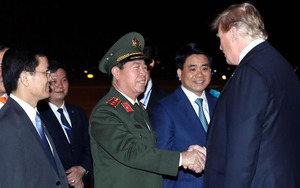 Chùm ảnh: Tổng thống Mỹ Donald Trump di chuyển về khách sạn Marriott JW, Hà Nội