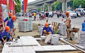 Hà Nội dừng đào đường, lát hè từ ngày 20/1