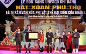 Hát Xoan Phú Thọ đón bằng di sản văn hóa phi vật thể của nhân loại