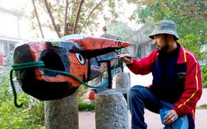 Họa sĩ Kù Kao Khải: Chơi Tết với đàn 'trâu vua'!