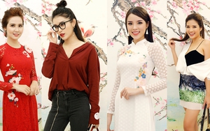 Hoa hậu Kỳ Duyên mặc áo dài nền nã, bất ngờ 'tái ngộ' Á hậu Huyền My