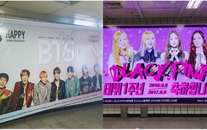 Quảng cáo tại các ga tàu điện: BTS dẫn đầu nhóm nam, Blackpink và Twice thua cả đàn em
