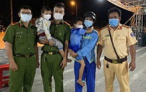 Hai bé trai đi bộ từ Hậu Giang sang Cần Thơ tìm bố đã được Công an đưa về an toàn