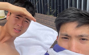 Văn Hậu, Duy Mạnh khoe body ‘mlem’ tại bể bơi ngoài trời